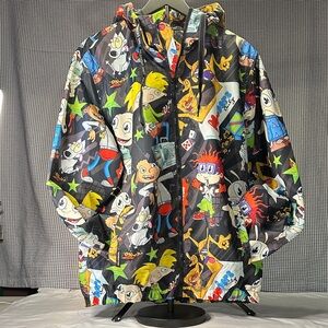 Nickelodeon Cartoon Character Jacket with Black and Multicolor Design